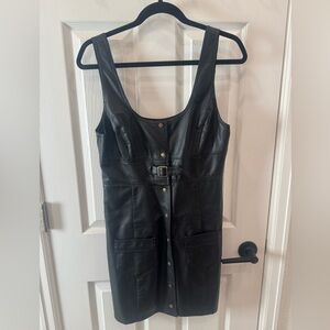 Vegan leather dress